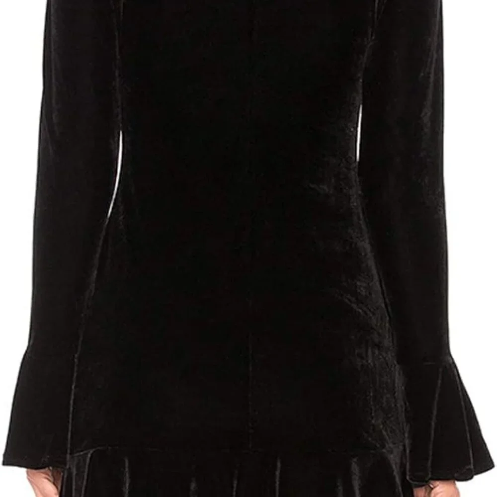 🖤 Velvet High Neck Long Sleeve Mini Dress – Size XL 🖤 - Picture 3 of 4